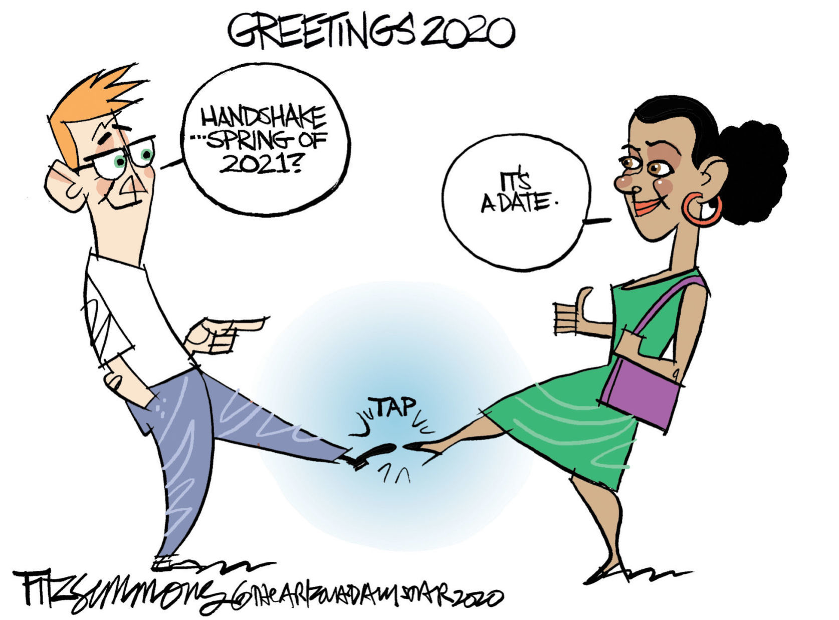 Daily Fitz Cartoon: Greetings 2020